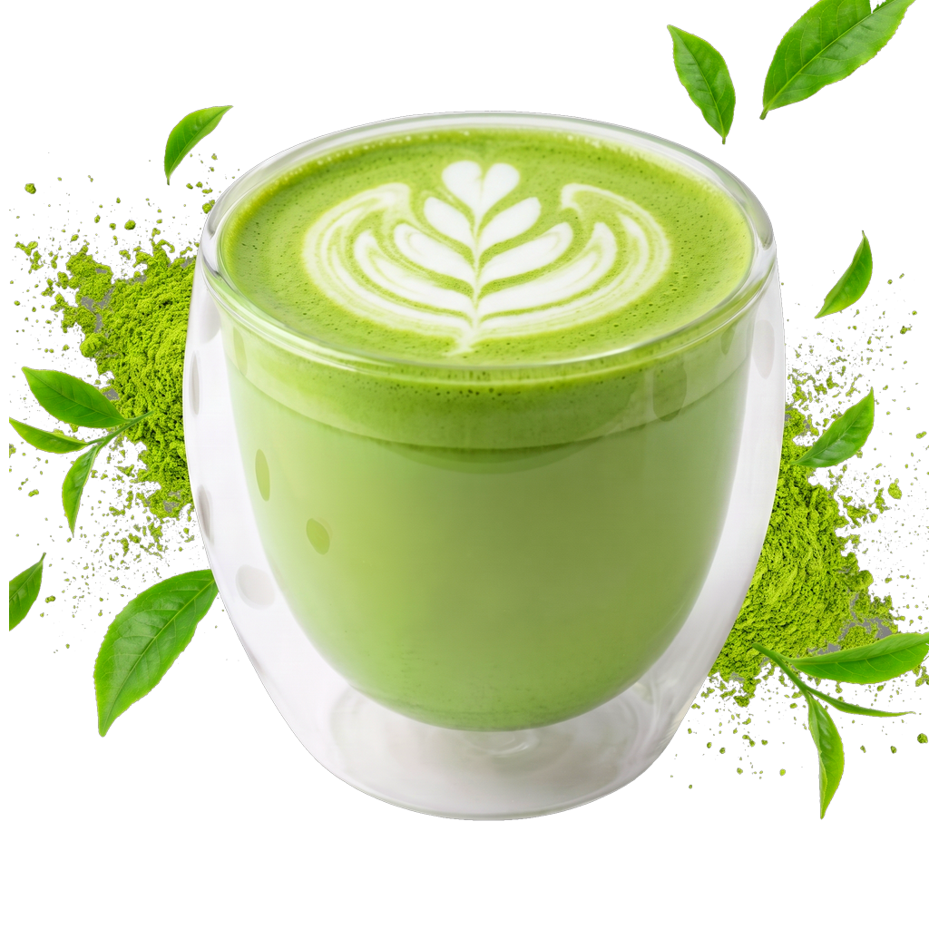 The Matcha Latte — green matcha with steamed milk