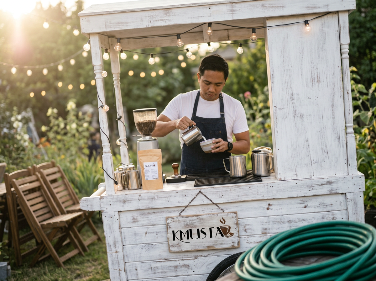 The Kmusta cart at an event